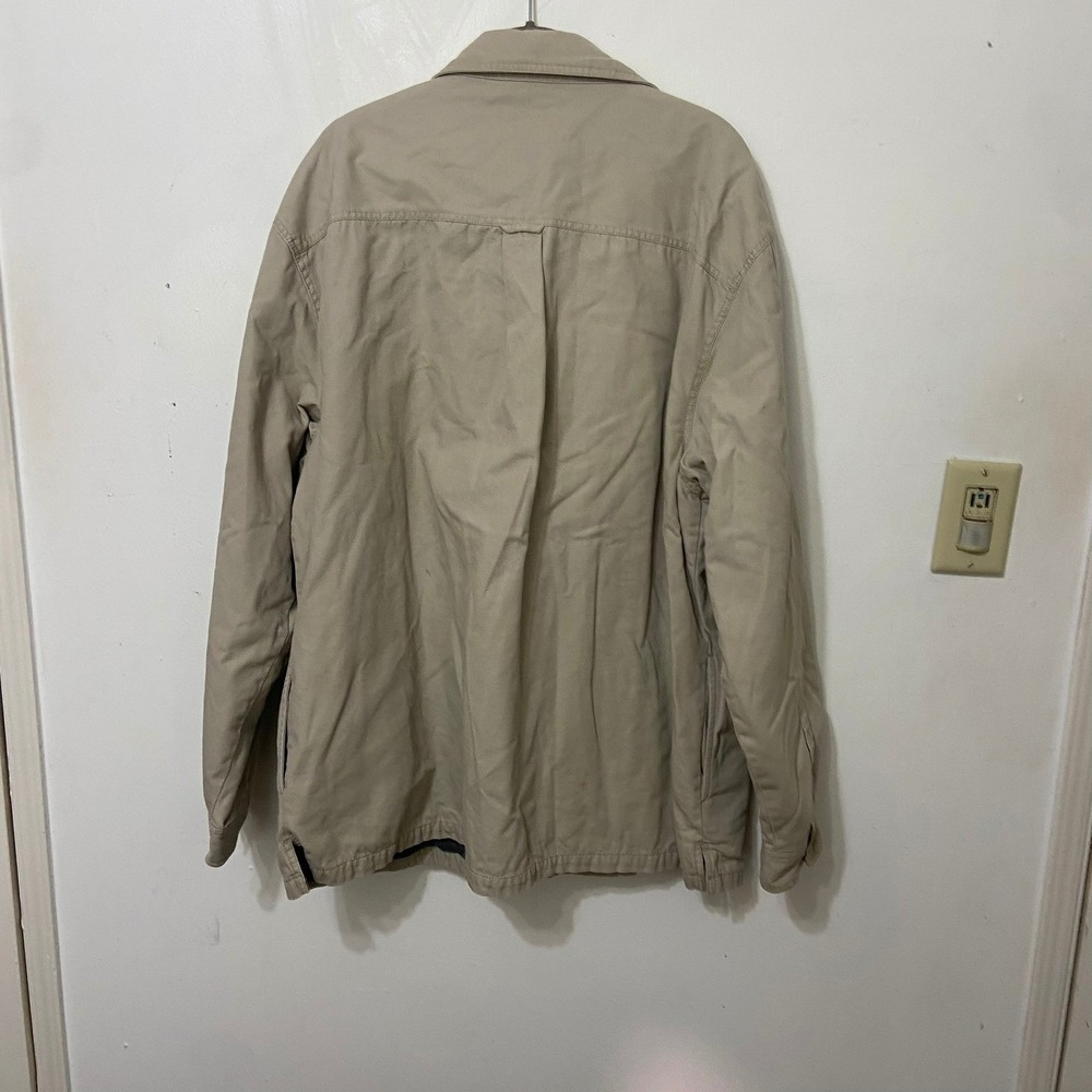 WEATHERPROOF Mens XL Tan Plaid Lined Work Utility Jacket Barn Coat Chore READ - Picture 4 of 5